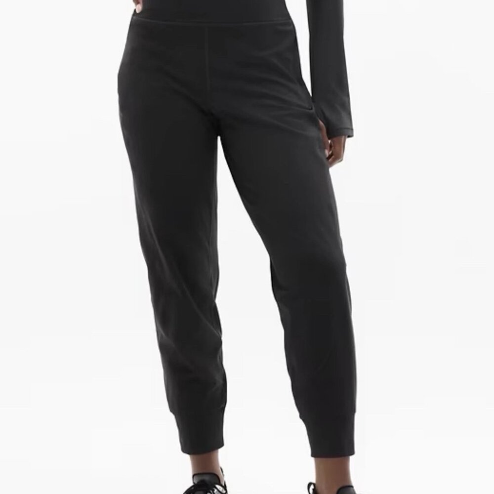 Athleta Women’s XL Black Rainier Joggers Zip Pockets